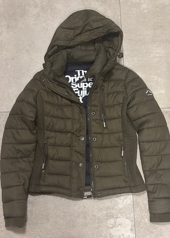 superdry kadın kışlık mont yeşil
