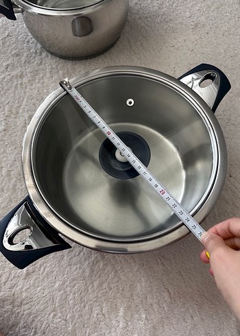 Gri Çelik Tencere 20 cm
