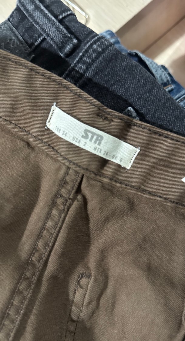 Stradivarius kahverengi kargo kadin Pantolon - Görsel 2