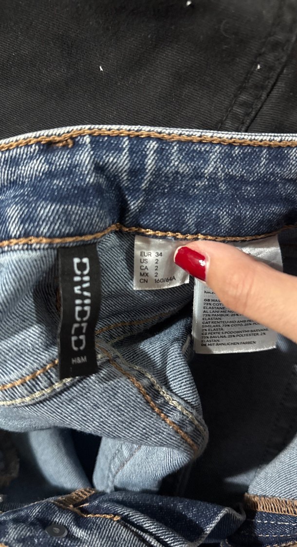 H&M yuksek bel ispanyol paca dar kot - Görsel 2