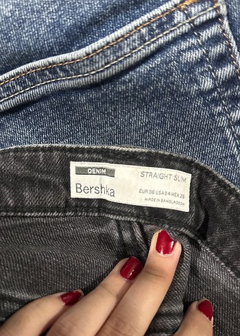 Bershka Kadın siyah Denim Dar Kesim Jean - Görsel 2