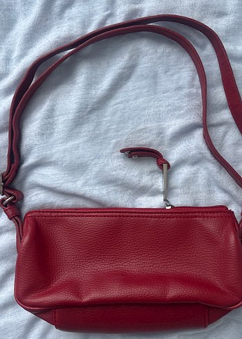 Zara Mango Kırmızı Deri Kadın Çanta