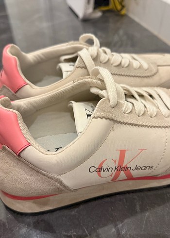 Calvin Klein Jeans Gri Pembe Spor Ayakkabı - Görsel 3