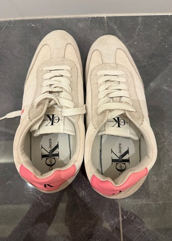 Calvin Klein Jeans Gri Pembe Spor Ayakkabı - Görsel 2