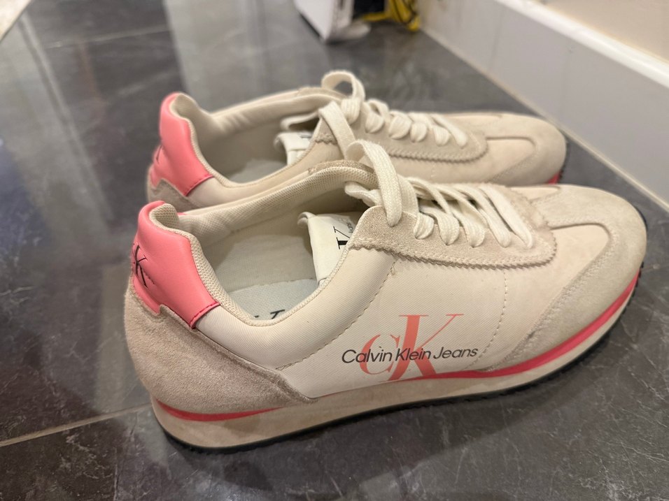 Calvin Klein Jeans Gri Pembe Spor Ayakkabı - Görsel 3