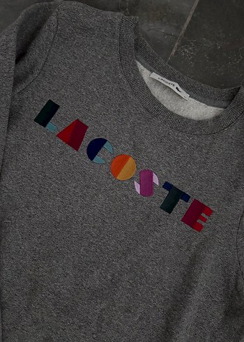 Gri Lacoste Kadın Sweatshirt - Görsel 3