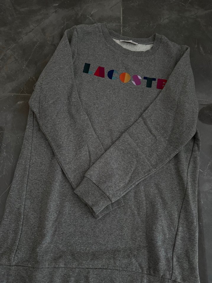 Gri Lacoste Kadın Sweatshirt - Görsel 4