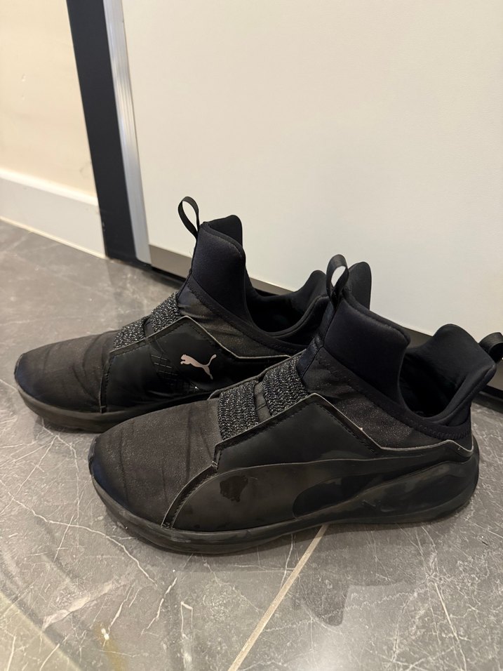 Siyah Spor Kadın Sneakers Velcro Bantlı - Görsel 2