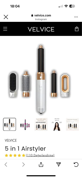  Beden saç şekillendirici 5 in 1 Airstyler