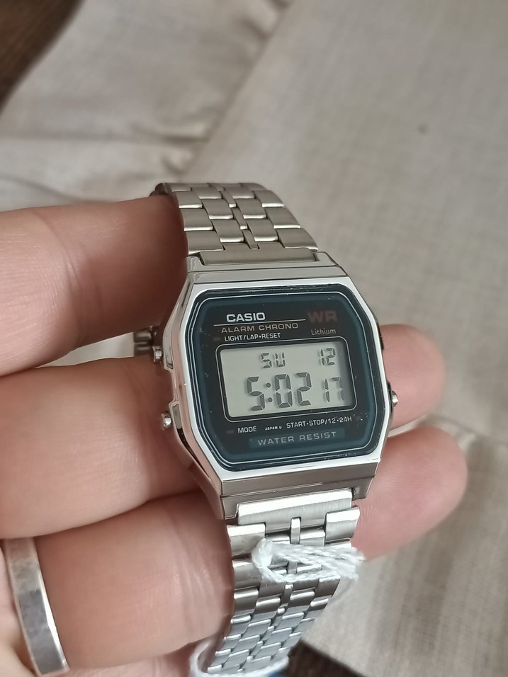 Gri Casio Vintage Dijital erkek Saati - Görsel 5