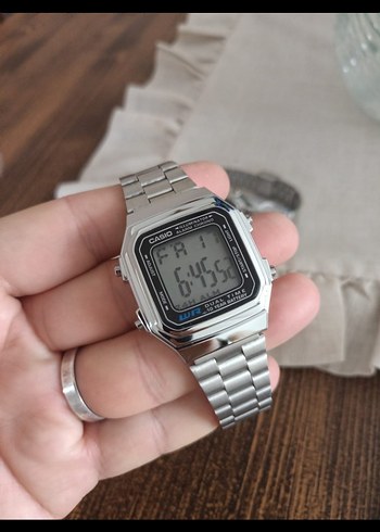 Gri Vintage Casio Dijital Erkek Saati - Görsel 4