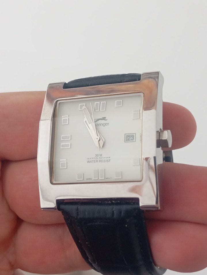 Kare Kadranlı Erkek Deri Kol Saati - Görsel 2