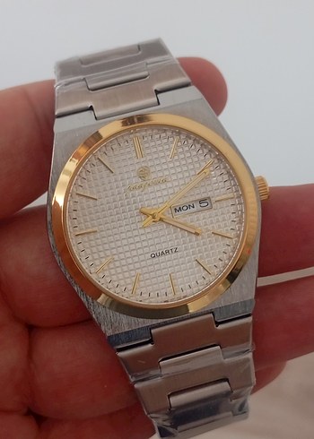 Altın Detaylı Gri Klasik Erkek Saati - Görsel 7