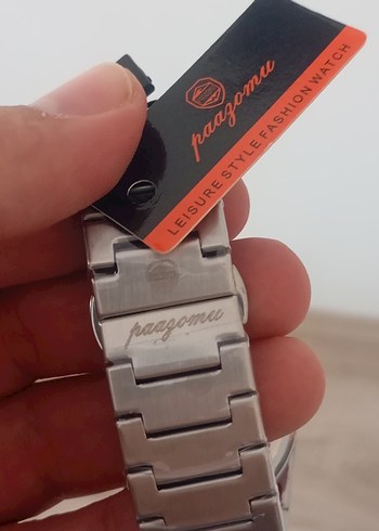 Altın Detaylı Gri Klasik Erkek Saati - Görsel 4