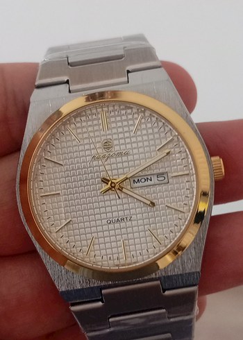 Altın Detaylı Gri Klasik Erkek Saati - Görsel 8