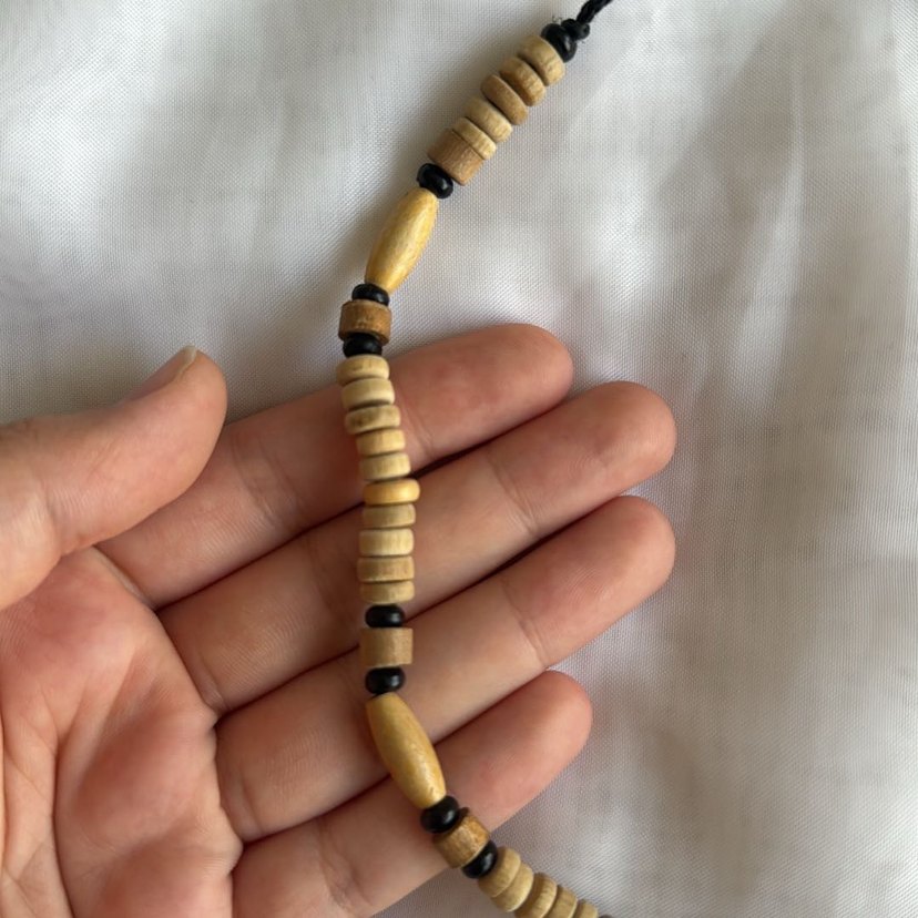 El yapımı ahşap kolye - Görsel 2