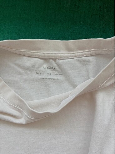 s Beden oysho beyaz basic tshirt