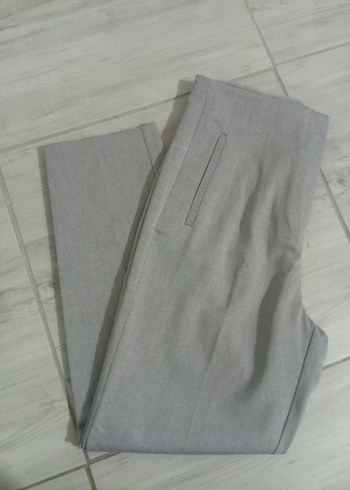 Kadın Gri Kumaş Pantolon zara marka