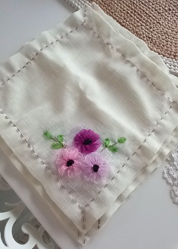 Nakışlı Boncuklu Beyaz ceyizlik - Görsel 7