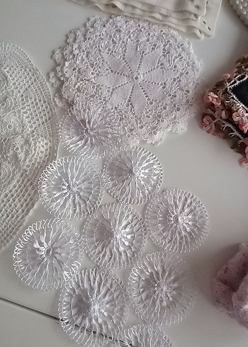 Nakışlı Boncuklu Beyaz ceyizlik - Görsel 5