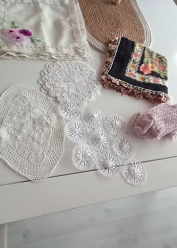 Nakışlı Boncuklu Beyaz ceyizlik - Görsel 2