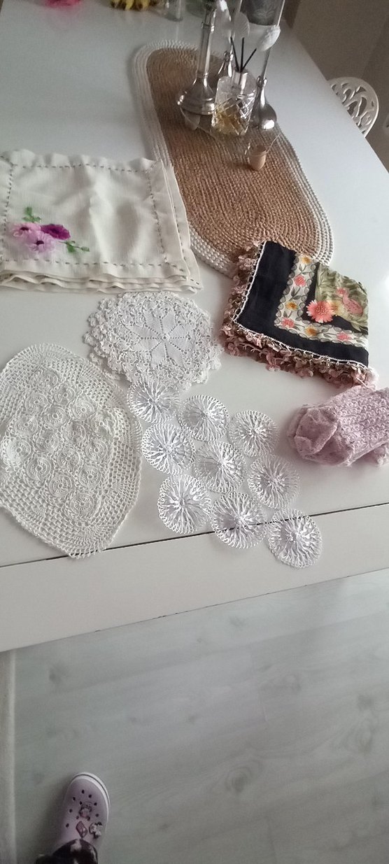 Nakışlı Boncuklu Beyaz ceyizlik - Görsel 2