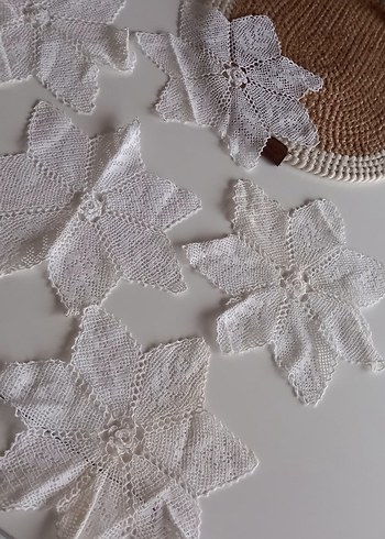 Vintage El Yapımı Dantel Çiçek Motifleri - Görsel 2