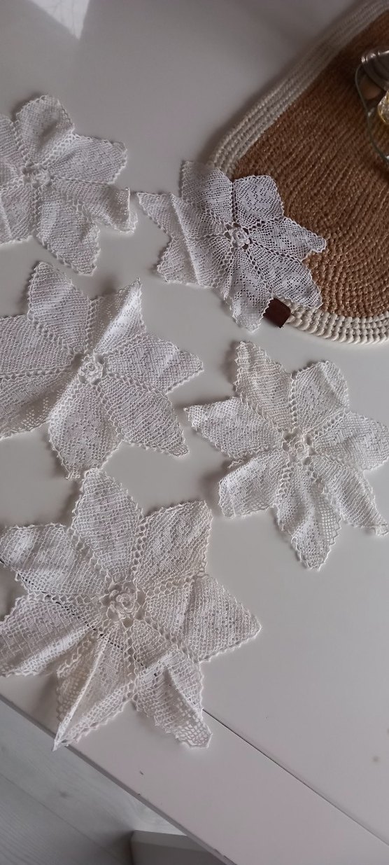 Vintage El Yapımı Dantel Çiçek Motifleri - Görsel 2