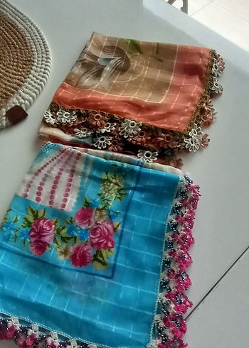 Renkli Dantel Detaylı Bohem Kadın Fuları - Görsel 2