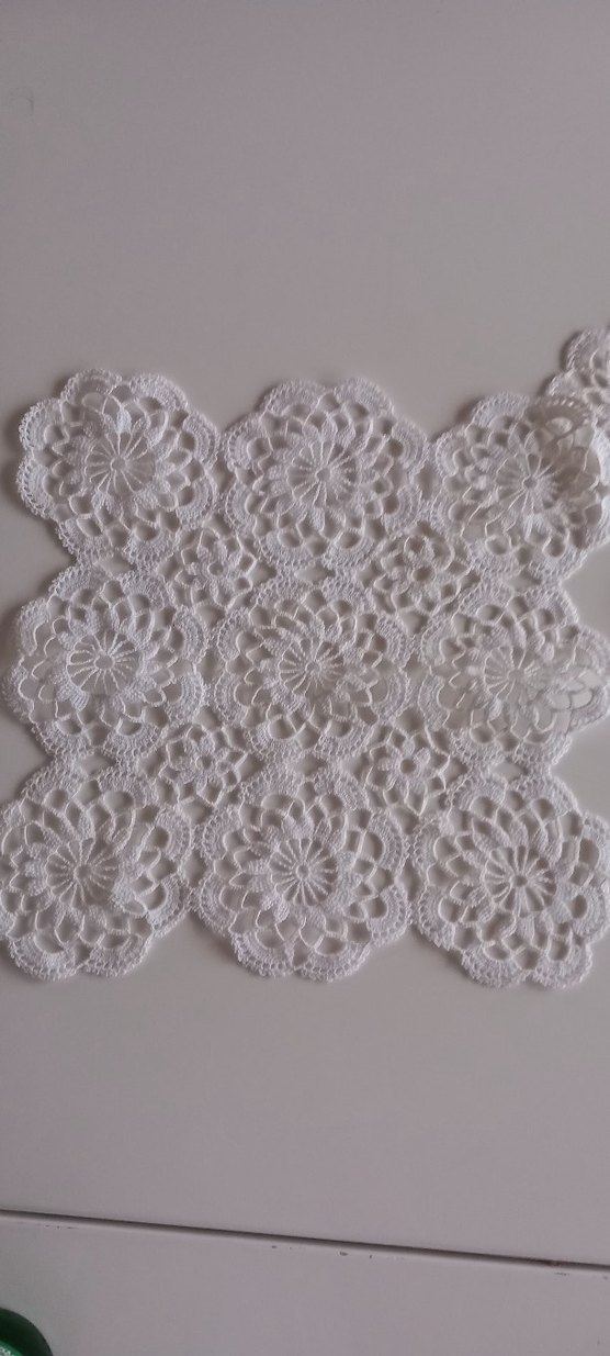 Bohem El İşi Beyaz Dantel Masa Örtüsü - Görsel 2