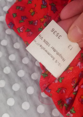 Kırmızı desenli ithal urun.tam bir vintage. - Görsel 7