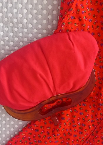 Kırmızı desenli ithal urun.tam bir vintage. - Görsel 5