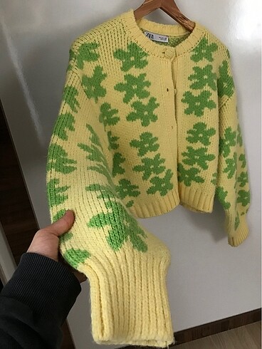 s Beden yeşil Renk Zara crop hırka