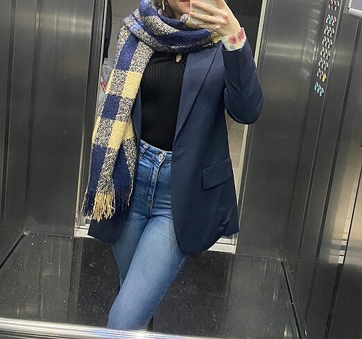 Bershka lacivert blazer