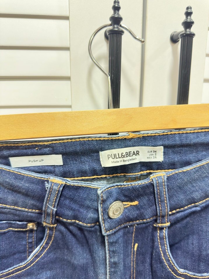 Kadın Lacivert Dar Kesim Midi Kot Pantolon - Görsel 2