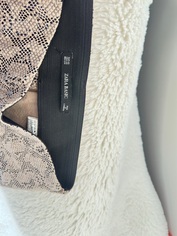 Yılan Desenli Bej Kadın Pantolon - Görsel 2