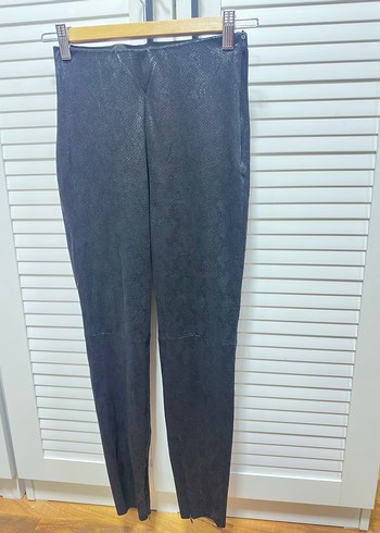 Kadın Siyah Süet Skinny Pantolon - Görsel 2