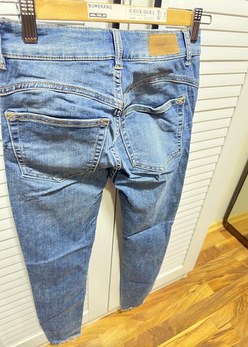 Kadın Mavi Slim Fit Denim Pantolon - Görsel 4