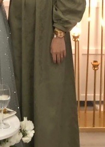 Kemerli Uzun Kadın Elbise - Görsel 2