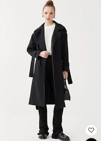 xl Beden Suud collection siyah trençkot