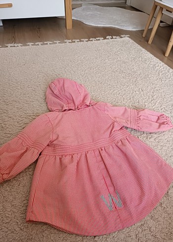 Kapüşonlu Fermuarlı Kız Çocuk Yağmurluğu - Görsel 3