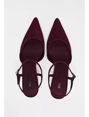 Zara topuklu süet ayakkabı