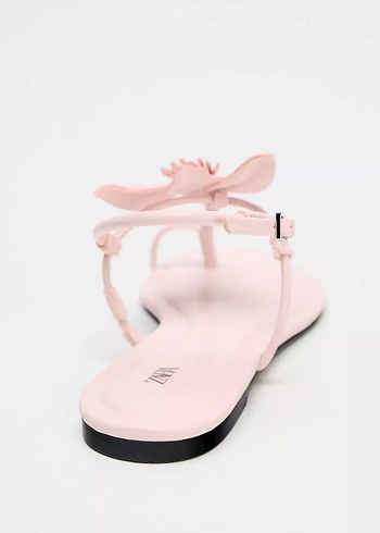 Zara Zara Pembe çiçekli Sandalet
