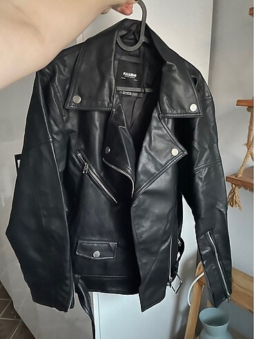 Pull and Bear Pull and bear suni deri ceket