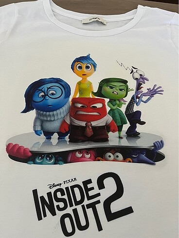 m Beden Ters Yüz Inside Out Baskılı Beyaz Tişört