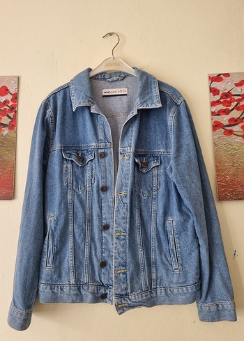 Düğmeli Mavi Denim Ceket