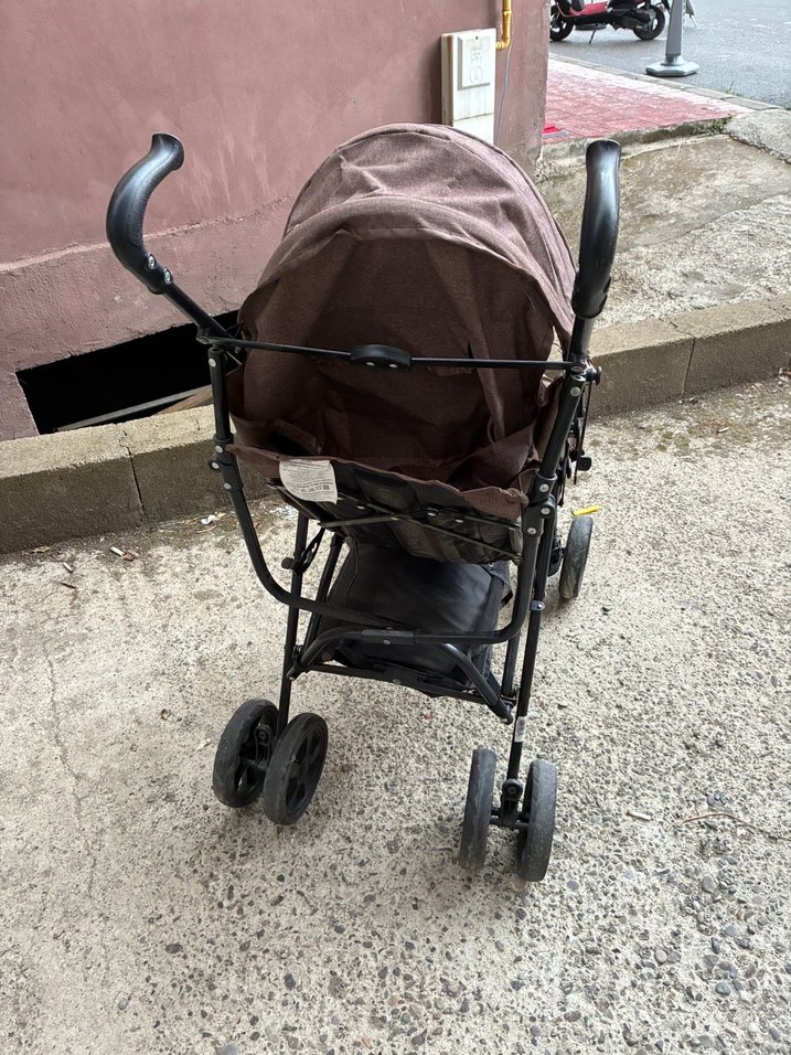 Kahverengi Bebek Arabası Gri Detaylı - Görsel 2