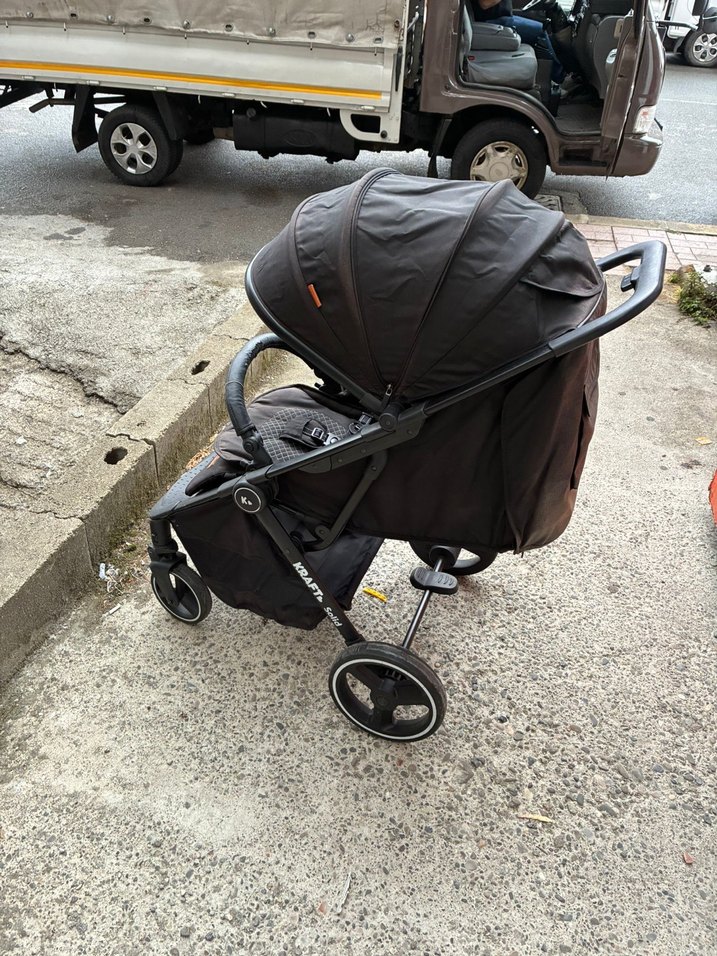 Siyah Bebek Arabası kraft - Görsel 2