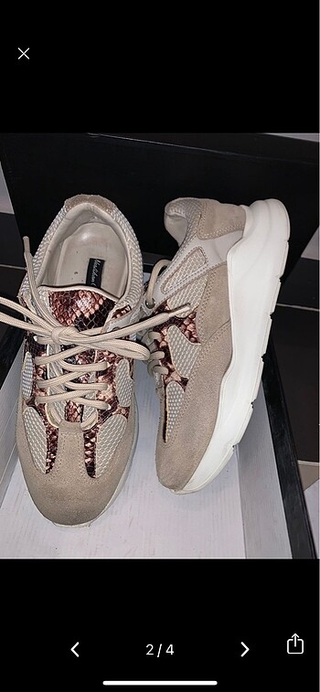 37 Beden Neslihan Canpolat iç dış deri sneaker