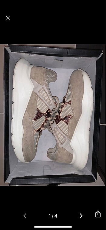 37 Beden camel Renk Neslihan Canpolat iç dış deri sneaker